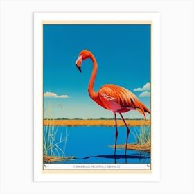 Greater Flamingo Camargue Provence France Tropical Illustration 2 Poster Art Print