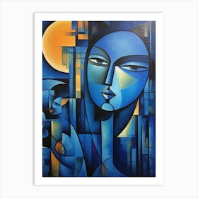 Cubist Abstract Geometric Illustration 11 Art Print