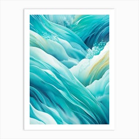 Abstract Rendition Of A Summer Day On A Tropical Glacier Brushed By The Wind With Maritime Patterns (2) Art Print