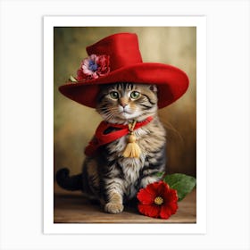 Hats For Cats Art Print