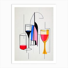 Godmother Picasso Line Drawing Cocktail Poster Art Print