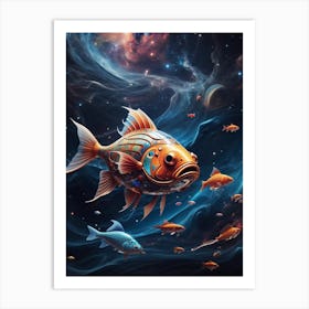 Fish In Space Art Print