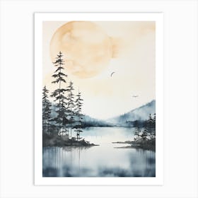 Watercolour Of Haida Gwaii   British Columbia Canada 2 Art Print