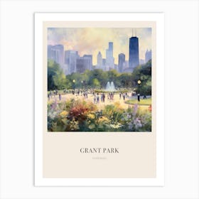 Grant Park Chicago United States 3 Vintage Cezanne Inspired Poster Art Print