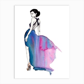 Dreamy_Fashion Illustration_ By Ana Filipa Art Print