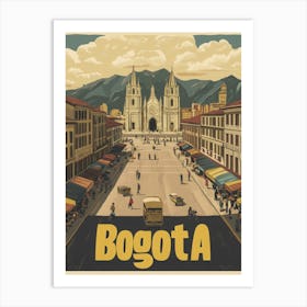 Aihrgdesign A Classic 1960s Travel Poster For Bogota Art Print