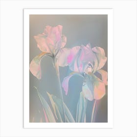Iridescent Flower Iris 3 Art Print