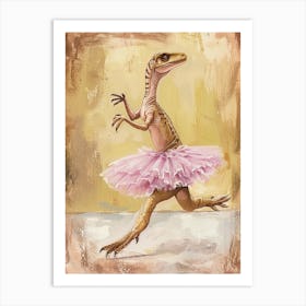 Dinosaur Lizard In A Tutu 3 Art Print