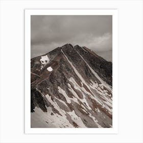 Cloudy Mountain Peak Art Print