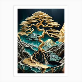 Golden Tree of Harmony Art Print