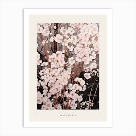 Flower Illustration Babys Breath 2 Poster Art Print