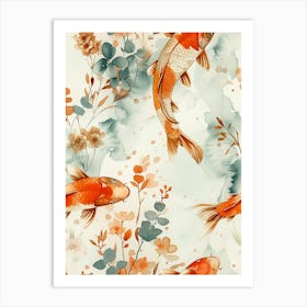 Watercolor Koi 09 Art Print