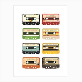 Cassette Tapes Art Print