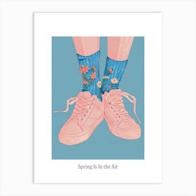 Spring In In The Air Pink Shoes And Wild Flowers 4 Art Print