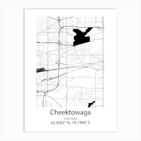 Cheektowaga,United States Minimalist Map Art Print