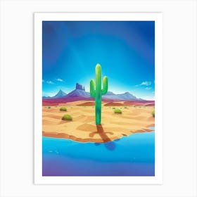 Cactus In The Desert 13 Art Print