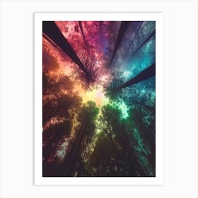 Rainbow Forest Art Print