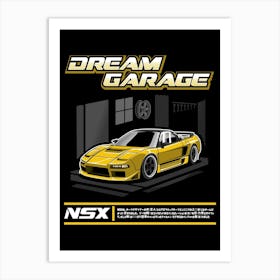 Honda NSX Yellow Art Print