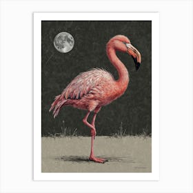 Pink Flamingo 7 Art Print