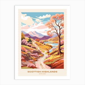 Scottish Highlands Scotland Hike Poster Art Print