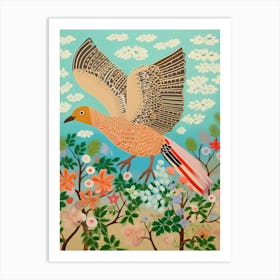 Maximalist Bird Painting Mockingbird 1 Art Print