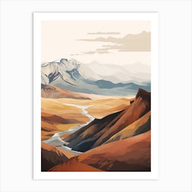 Laugavegur Iceland 3 Hiking Trail Landscape Art Print