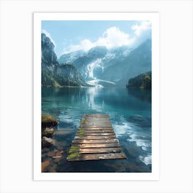 Pier In The Lake Art Print