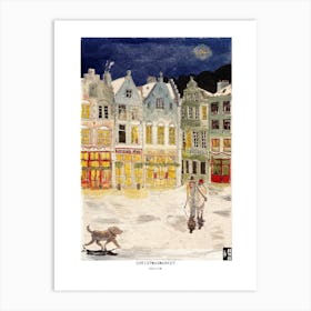 Christmas Market Brussel Belgium Art Print