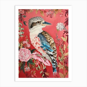 Floral Animal Painting Kookaburra 2 Art Print