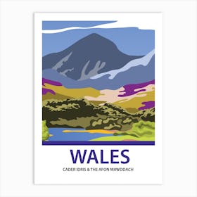 Wales, Cader Idris And The Afon Mawddach Art Print