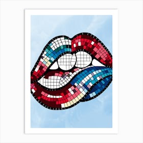 Mosaic Lips 1 Art Print