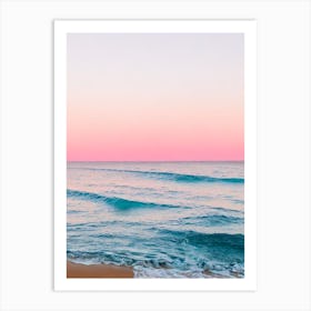 Cala Tarida, Ibiza, Spain Pink Photography 1 Art Print