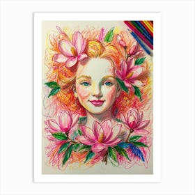 Magnolia Flower Art Print