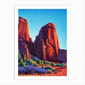 Arches National Park United States Of America Pointillism Art Print