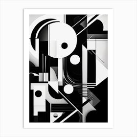 Exploration Abstract Black And White 2 Art Print