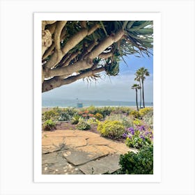 Manathann beach Broadwalk Art Print