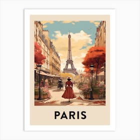 Vintage Travel Poster Paris 6 Art Print