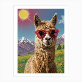 Llama In Sunglasses 3 Art Print