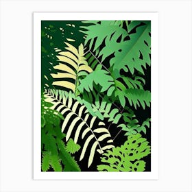 Japanese Climbing Fern Vibrant Art Print