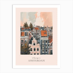 Mornings In Amsterdam Rooftops Morning Skyline 1 Art Print