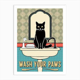 Wash Your Paws 35 Art Print