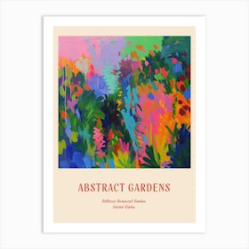 Colourful Gardens Bellevue Botanical Garden Usa 2 Red Poster Art Print