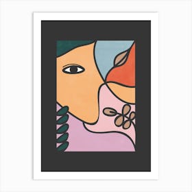 Colorful Woman Botanical Art Print