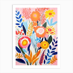 Flowers 52, Matisse style, Floral texture Art Print