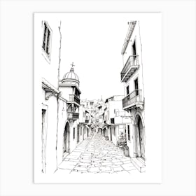 Street In Greece Art Print