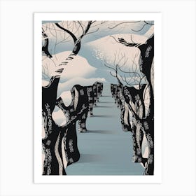 Japanese Blossom Trees Art Print