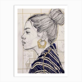 Portrait Of A Woman 633 Art Print