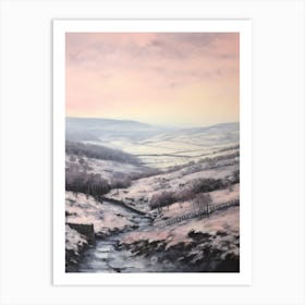 Dreamy Winter Painting Brecon Beacons National Park Wales 2 Art Print