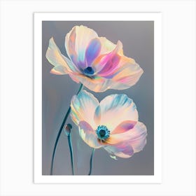 Iridescent Flower Anemone 1 Art Print