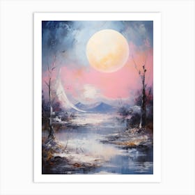 Moon Abstract Minimalist 4 Art Print